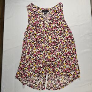 Sanctuary Womens Medium Floral Sleeveless Blouse Tank Top Flowy Lightweight